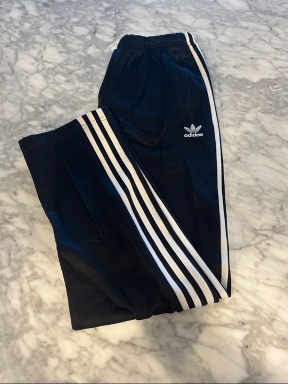 adidas Black Jogger Pants with White 3-Stripes